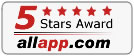 MagicCamera received a 5 stars award from allapp.com