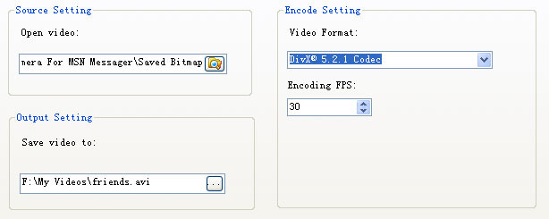 encode bitmaps to video